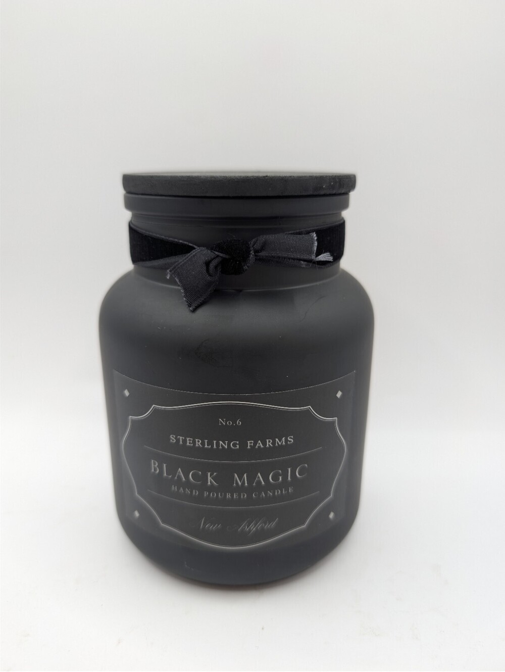 Sterling Farms Black Magic Scented Candle 13.8 oz Violet Rose Cedarwood No 6